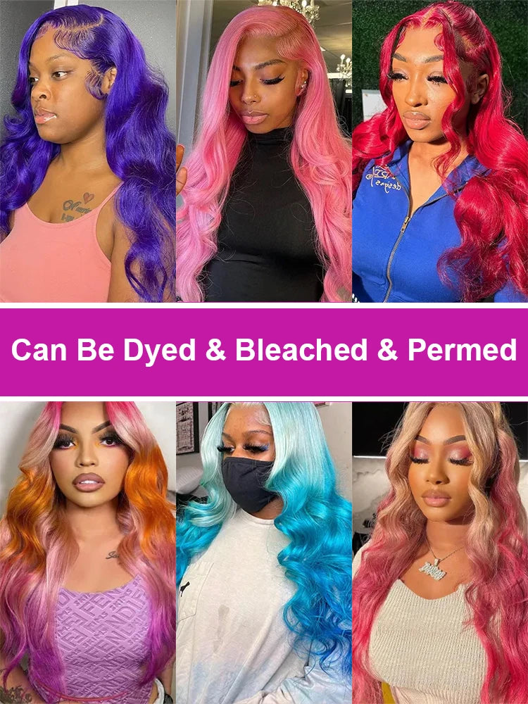 40Inch 613 Body Wave Blonde 13x6 Hd Lace Frontal Human Hair Wig Brazilian Color Water Wave Lace Front Wig For Women 250% Density