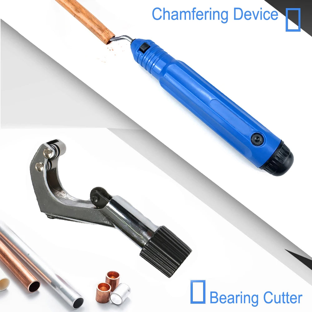 Tubing Flaring Tool Copper Pipe Expander Lever Type Tubing Expanding Tool Portable Manual Copper Aluminum Pipe Tube Expander Kit