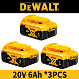 100% Genuine Dewalt 20V Battery ,20V 6Ah 5Ah Rechargeable Battery &Charger DCB206 For Dewalt Power tool Replacement battery