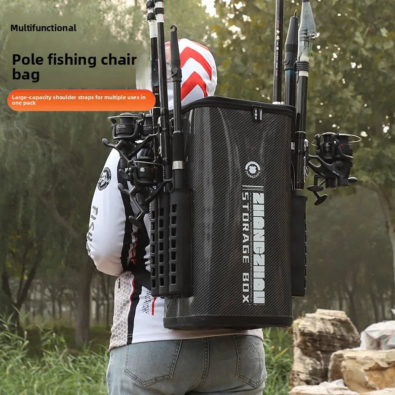 Happy Travel Portable Fishing Tackle Bag Fishing Bucket Thickened Live Fish Luya Box for Wild Fishing