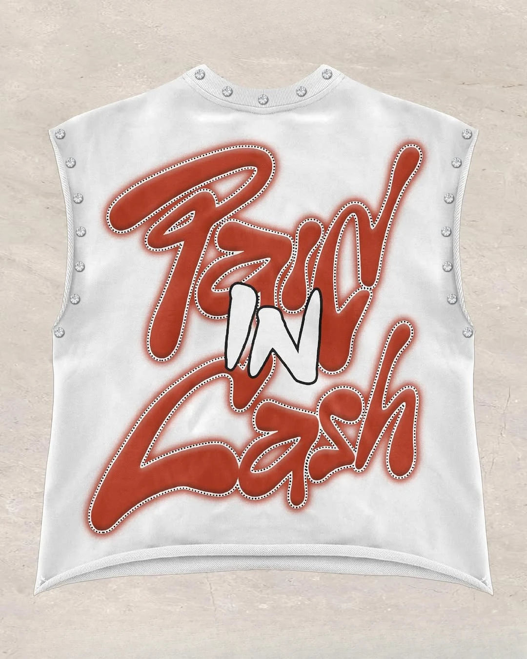 Niche Fashion Funny Child Pattern Oversizeds Breathable Sleeveless Tops High Street Color Blocking Printed Sleeveless T-Shirts