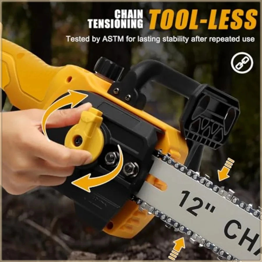 Dewalt Cordless Chain Saw, Electric Saw with Automatic Oiler and Chainsaw Dehydration for Tree Cutting and Logging Tools