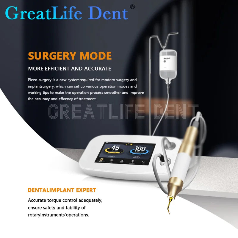 GCC MX EU SA AE Stock Dental Piezo Surgery & Implant Motor 2 in1 SURGIC TOUCH Surgical Drilling Piezosurgery Bone Cutter Device