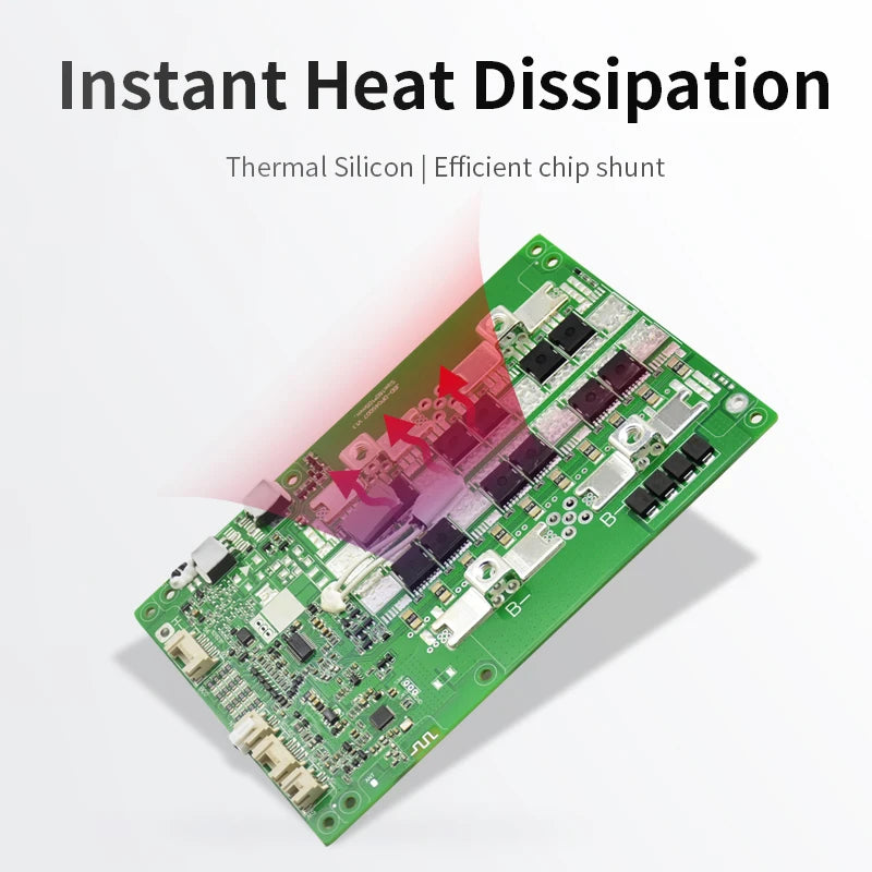 JBD Smart BMS LiFePo4 4S 12V 100A 150A 200A Car Start Power UART Built-in BT Function NMC LFP Battery Balance Protection Board