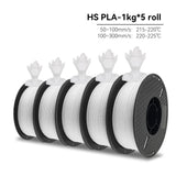 KINGROON High Speed PETG 3D Filament PLA/PETG 5KG 3D Printing Filament 1.75mm 100% Neatly Wound HS Filament 350mm/s Printing