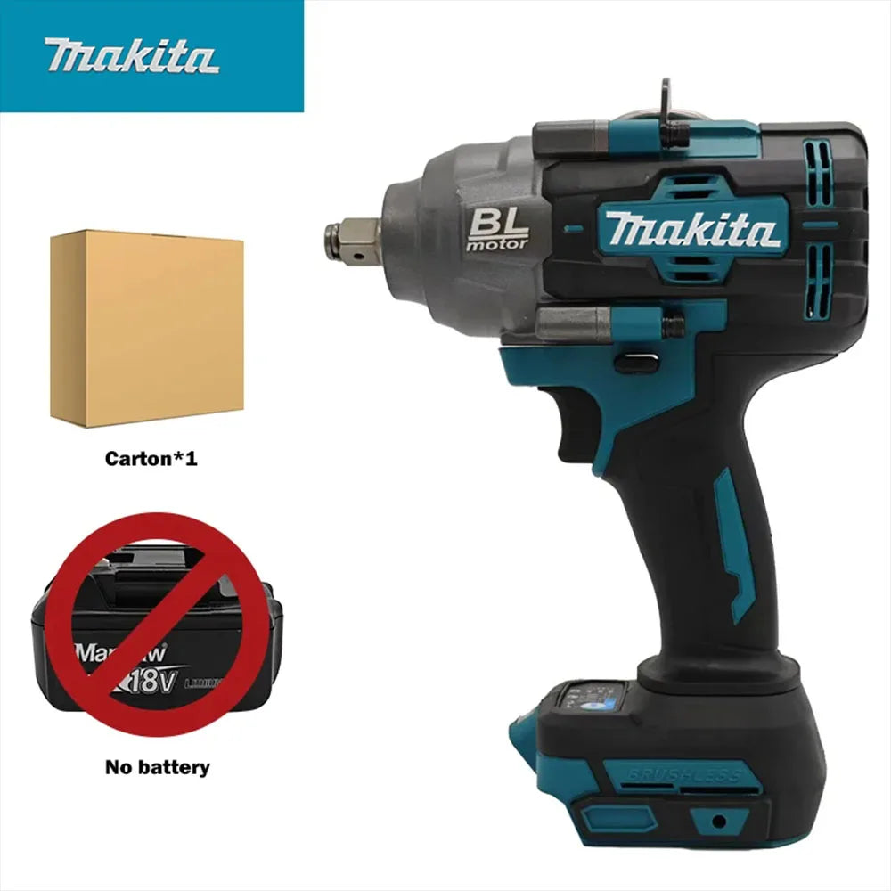 Makita 18V Brushless DTW1000 Torque Electric Air Cannon Tire Repair Removal Wrench Power Tool Applicable Makita Battery Home DIY