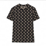 Breathable Sunscreen Slimming T-Shirt Stretch Fabric Short Sleeve Unisex Matching Print Tee for Couples