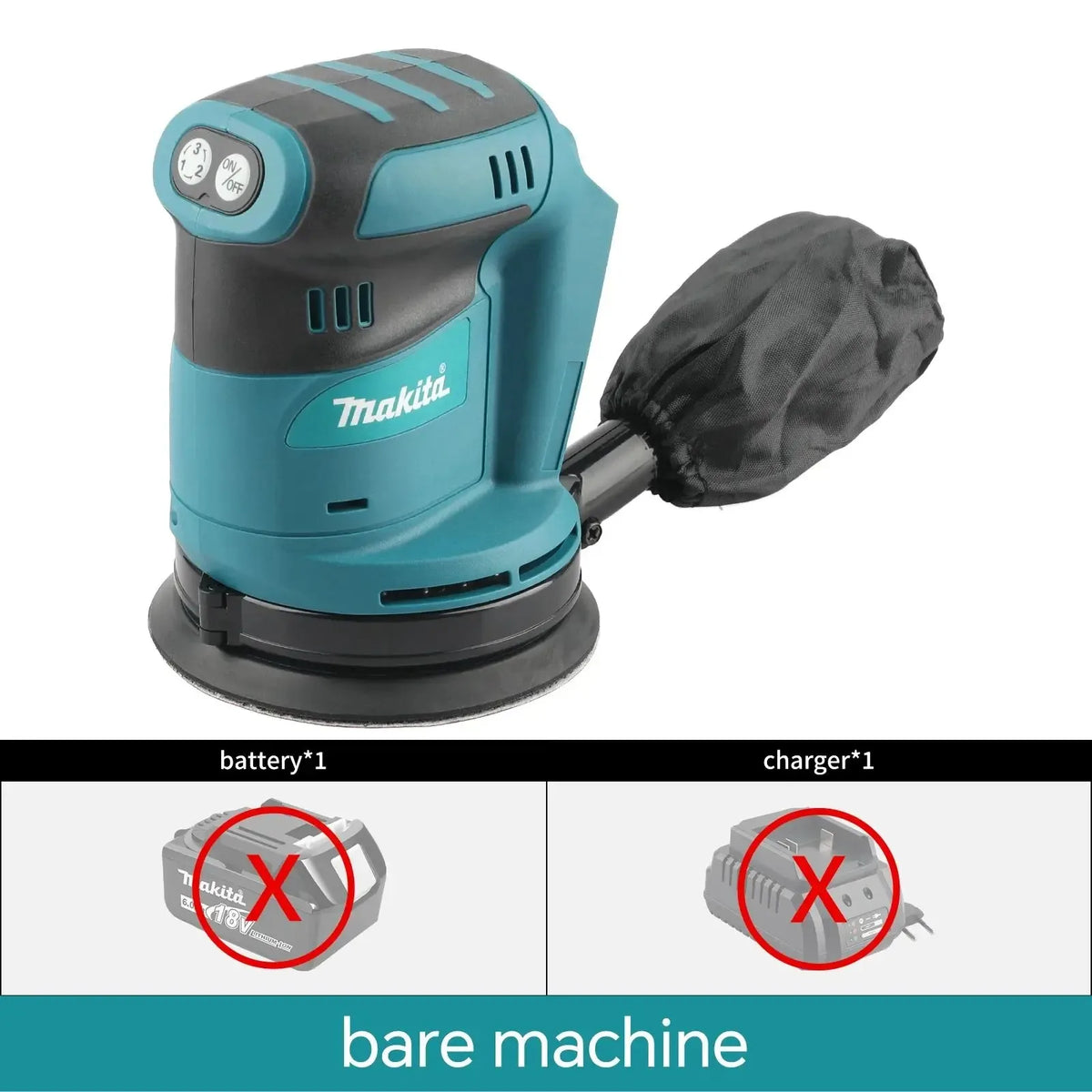 2026 Makita DBO180Z 18V Cordless Rechargeable Lithium-Ion Disc Random Track Sanding Machine for Woodworking And Mud Polishing
