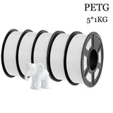 TECBEARS PETG 3D Printer Filament 5KG 1.75mm petg Multi color combination set FDM 3D Printer Materials DIY Gift From US UK DE
