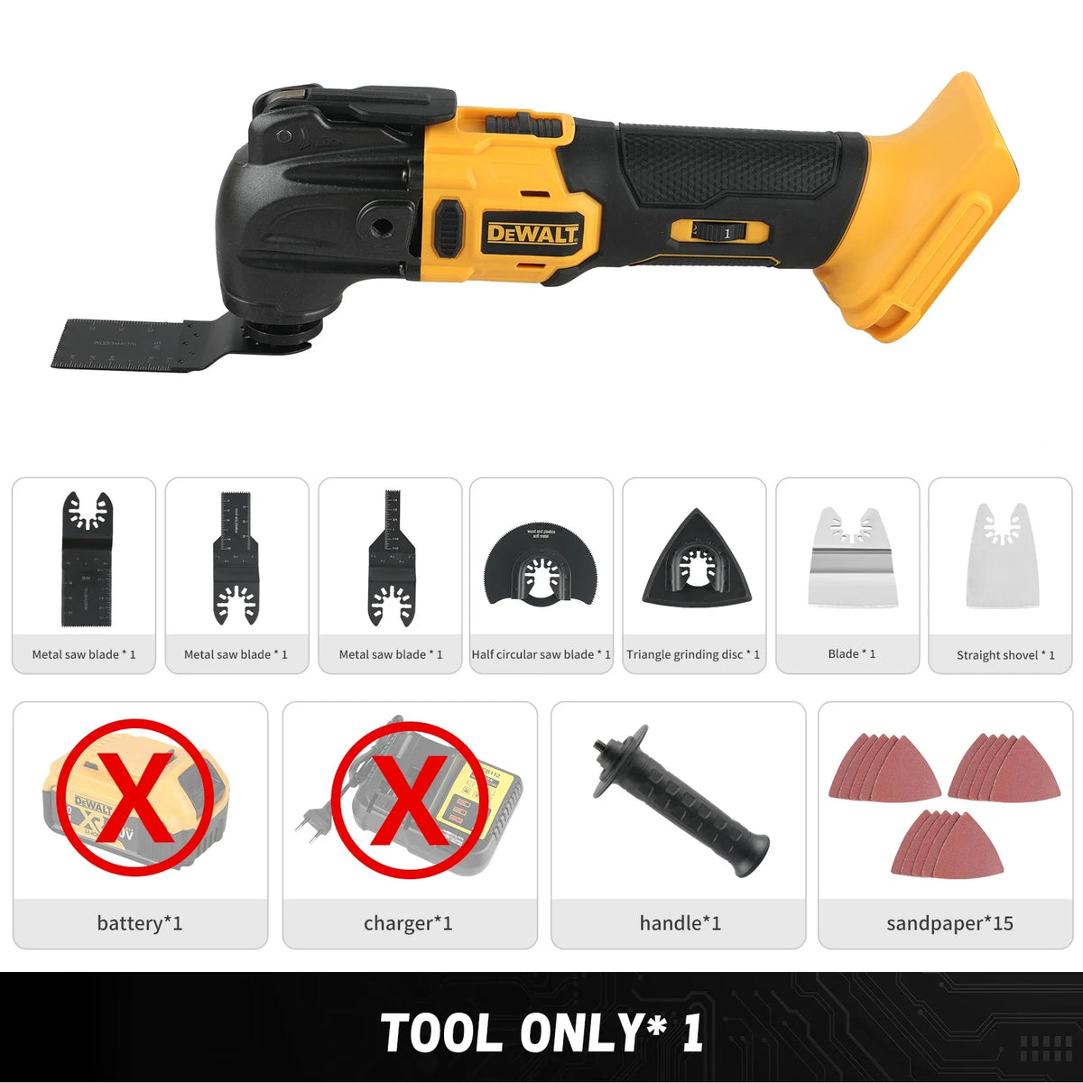 DEWALT DCS357 20V MAX Brushless Oscillating Multi Tool Tool-Free Quick Change Cutting Sanding Grout Removal Hand tools