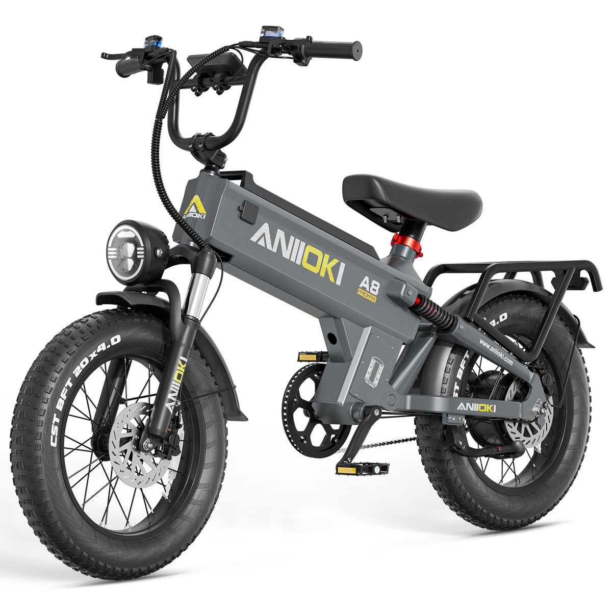 Aniioki ebike 60ah electric bike 1600W Motor Electric Bicycles for Adults aniioki a8 pro max 20"*4" Fat Tires 49km/h