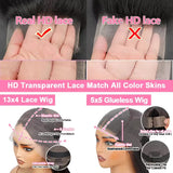 Glueless 5x5 Lace Frontal Wig Body Wave 13x4 5x5 Lace Front Human Hair Wigs 12A Brazilian Virgin Hair Invisi Strap Snug Fit