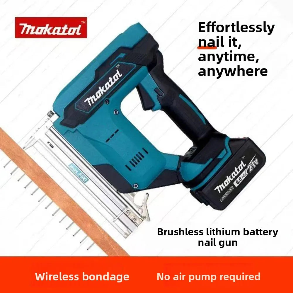 Makita DFN350 Cordless Electric Impact Staple Gun Straight Nails Riveting Gun Carpentry Tools Compatible with 18V Battery