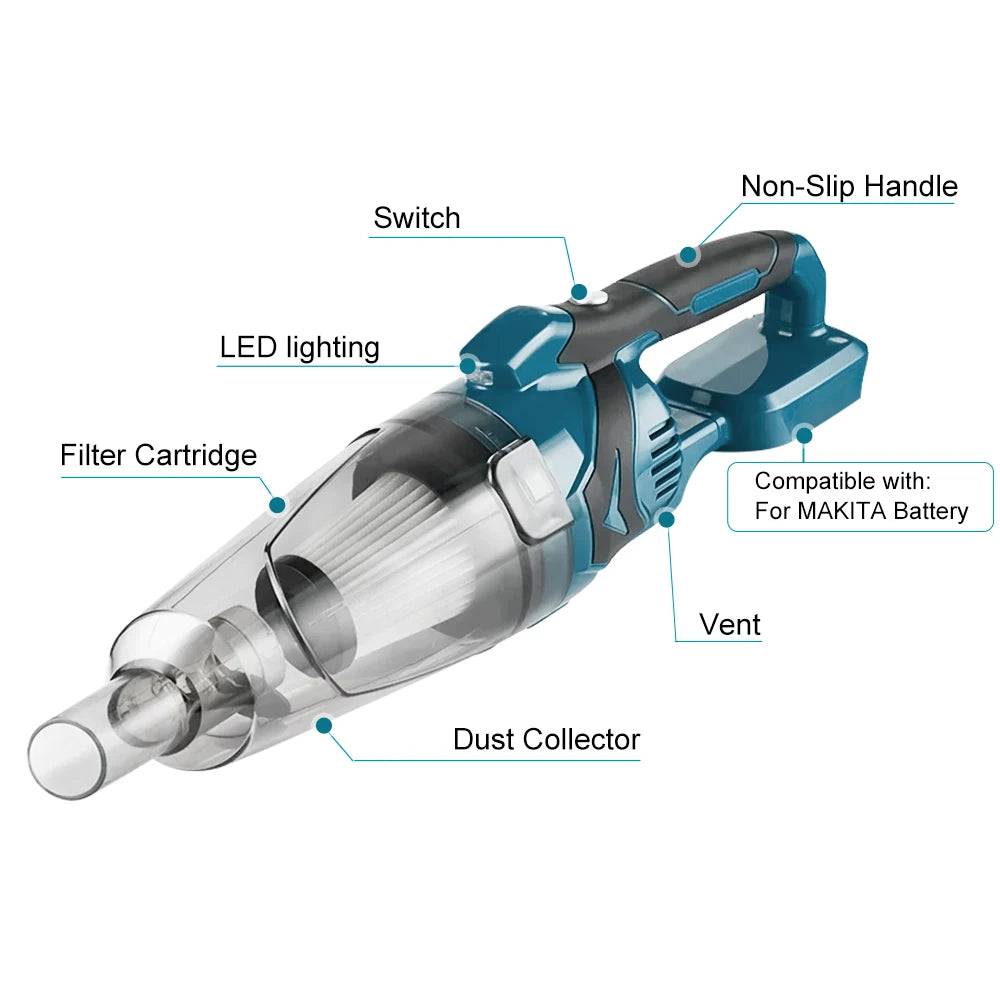 5 in 1 Handheld Electric Vacuum Cleaner 10000PA ,Portable Hand Vacuum Power Tool for Floor, Carpet, Car For Makita 18V Battery