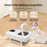 Microchip Pet Feeder, Automatic Cat Feeder with Infrared Sensor, Timed Feeder for Multiple Cats, Anti-Sneak Eating