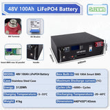 Brand New LiFePO4 12V 24V 48v 100ah 200ah 280ah 400Ah LiFePO4 Lithium Battery 100A BMS 6000+ cyclic for Inverter Solar RV No Tax