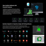 Creality 3D Scan Raptor Pro Industrial 3D Scanner For Scan Bridge Dual Blue Laser + NIR Light 0.02mm Accuracy 60FPS High Speed