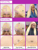 30 40 Inch 613 Honey Blonde 13x6 Hd Transparent Lace Front Human Hair 13x4 Bone Straight Lace Frontal Wig for Women 250 Density