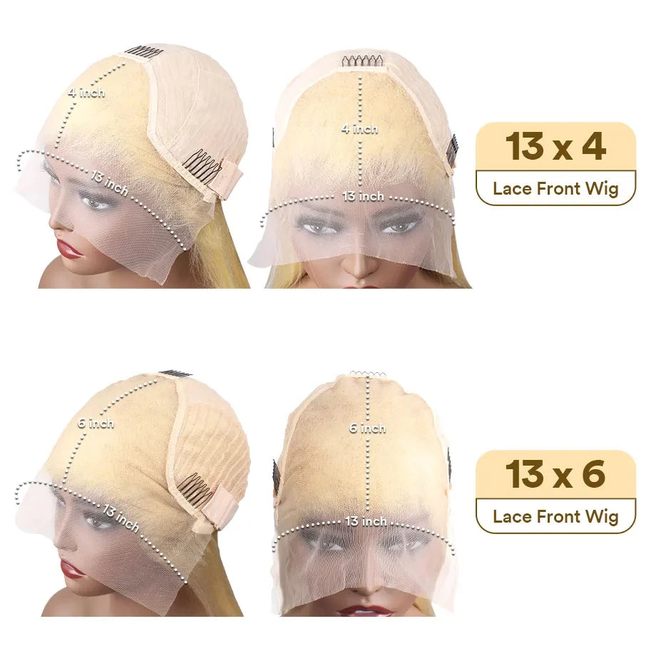 Blonde 613 Hd Lace Frontal Wig 13x6 13x4 Transparent Lace Front Wig Bone Straight Human Hair Wigs For Women 30Inch Brazilian Wig