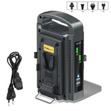 BP-229 V Mount Battery V Lock BP Portable Bateria with PD 65W Fast Charge Cable for Sony Camcorder Camera Video Light Blackmagic