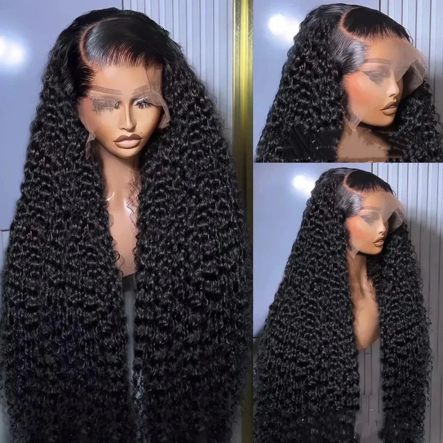 200% 40 Inch 13x4 Deep Wave Lace Front Wig Brazilian Virgin Human Hair