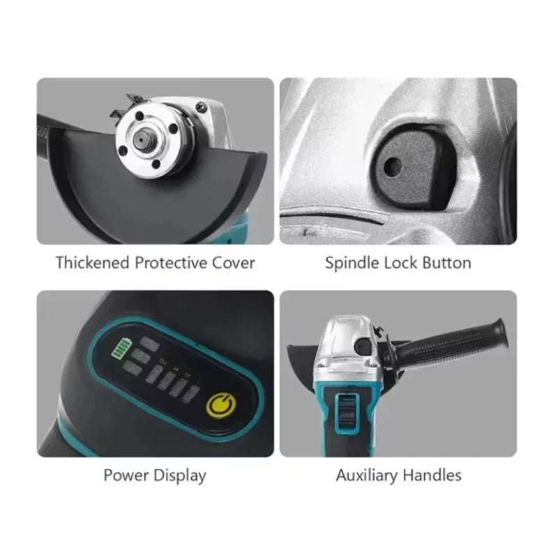 Makita DGA404 18V Brushless Cordless Angle Grinder, 125mm High Power Rechargeable Cutting Polishing Machine
