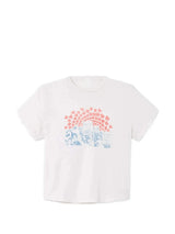Summer New Women's Cute Patter Print T-Shirt Short Sleeve O-Neck Tee Top for Ladies