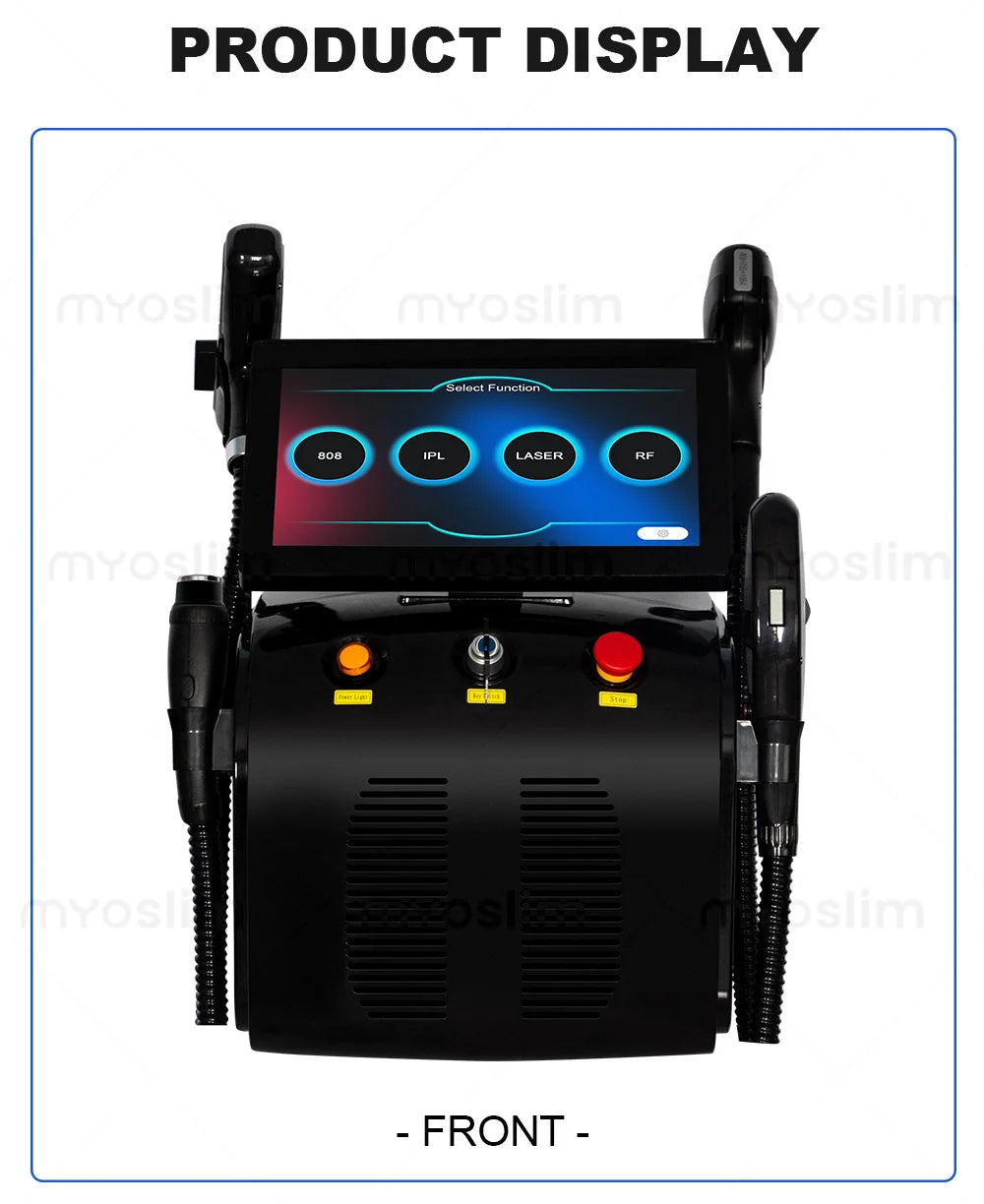 4 IN 1 Soprano Titanium Ice Platinum RF Diode 755 808 940 1064nm 4 Wave PICO Laser ND:YAG Painless Hair Removal Machine