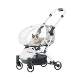 15kg Luxury Foldable Pet Stroller - Detachable Aluminum Frame Lightweight Carrier for Dogs/Cats All-Terrain Travel