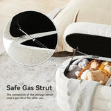 Fabric Upholstered End of Bed Storage Ottoman Bench with Large Storage Capacity