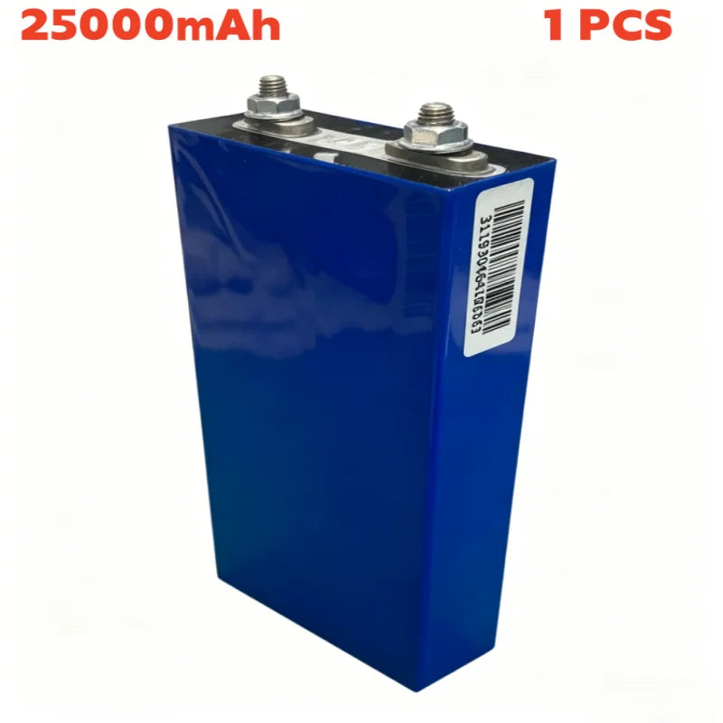 25000mAh 3.2V 25Ah LiFePO4 Battery Cell Lithium Iron Phosphate Deep Cycles for Diy 12V 24V 36V 48V Solar Energy UPS Power