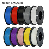 10KG/22LBS Multicolor PLA filament 1KG/Roll 1.75mm For 3D Printer Material for 3D Printing 3D Printer Filament Free Shipping