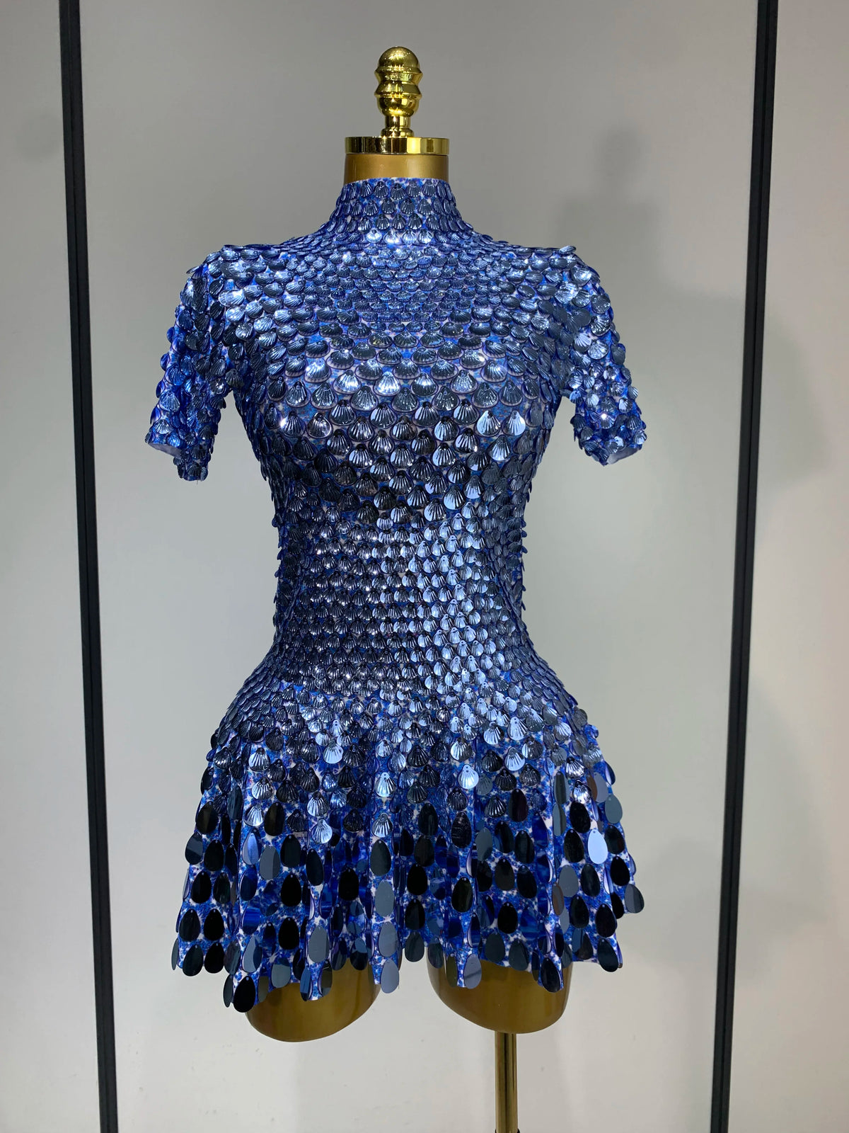 Sparkly Sequins Luxury Birthday Party Gown Short Dress Dancer Stage Performance Wear Women Sexy Nightclub Dress Festival Outfit