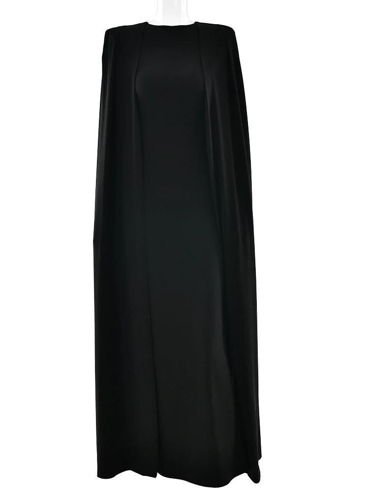 JULISSA MO Autumn New Round Neck Robe Women Maxi Dress White Sleeveless High Waist Dress Female Elegant Slim Party Evening Dress