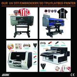 New Technology 3PCS I1600 HD3200 3D Embroidery Effect Printing Machine Powderless 30cm A3 Roll Uv DTF Printer for Textile Cloth