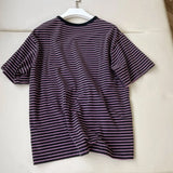 Women's High Quality Classic Retro Striped T-shirt Fashion Original Letters Embroidery Design Short Sleeve Tees