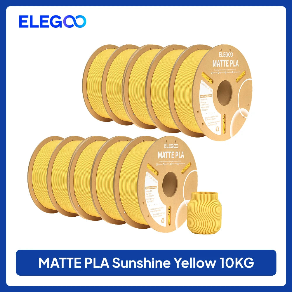 ELEGOO 4KG/5KG/10KG 1.75mm Matte PLA Filament