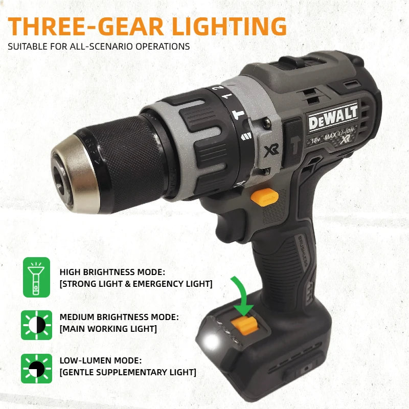 DEWALT DCD791 Compact Cordless Drill Brushless Motor Drill Screwdriver Multi functional Drive Home Rechargeable Electric Tools