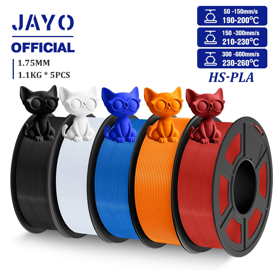 JAYO High Speed PLA Filament 5.5KG PLA 3D Filament For FDM 3D Printer Neatly Wound PLA 3D Printing Materials 100% No Bubble