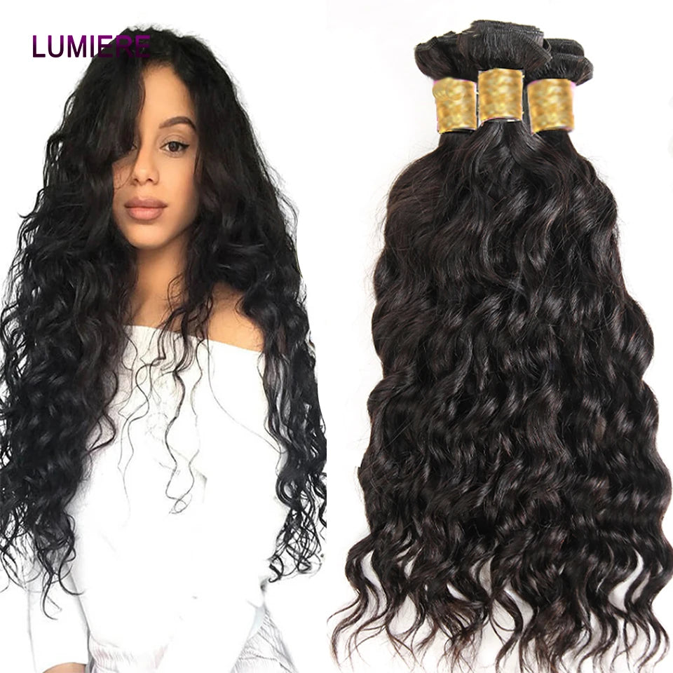 Indian Natural Wave Hair 1/3/4 Bundles Deal Real Virgin Raw Human Hair Weave Extension Double Wefts Can Be Colored Dyed 8-40Inch
