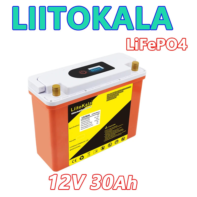 LiitoKala 12V 300Ah 200Ah LiFePO4 Battery 100Ah 120Ah 150Ah Campers Waterproof Golf Cart Battery Off-Road Off-grid Solar Energy