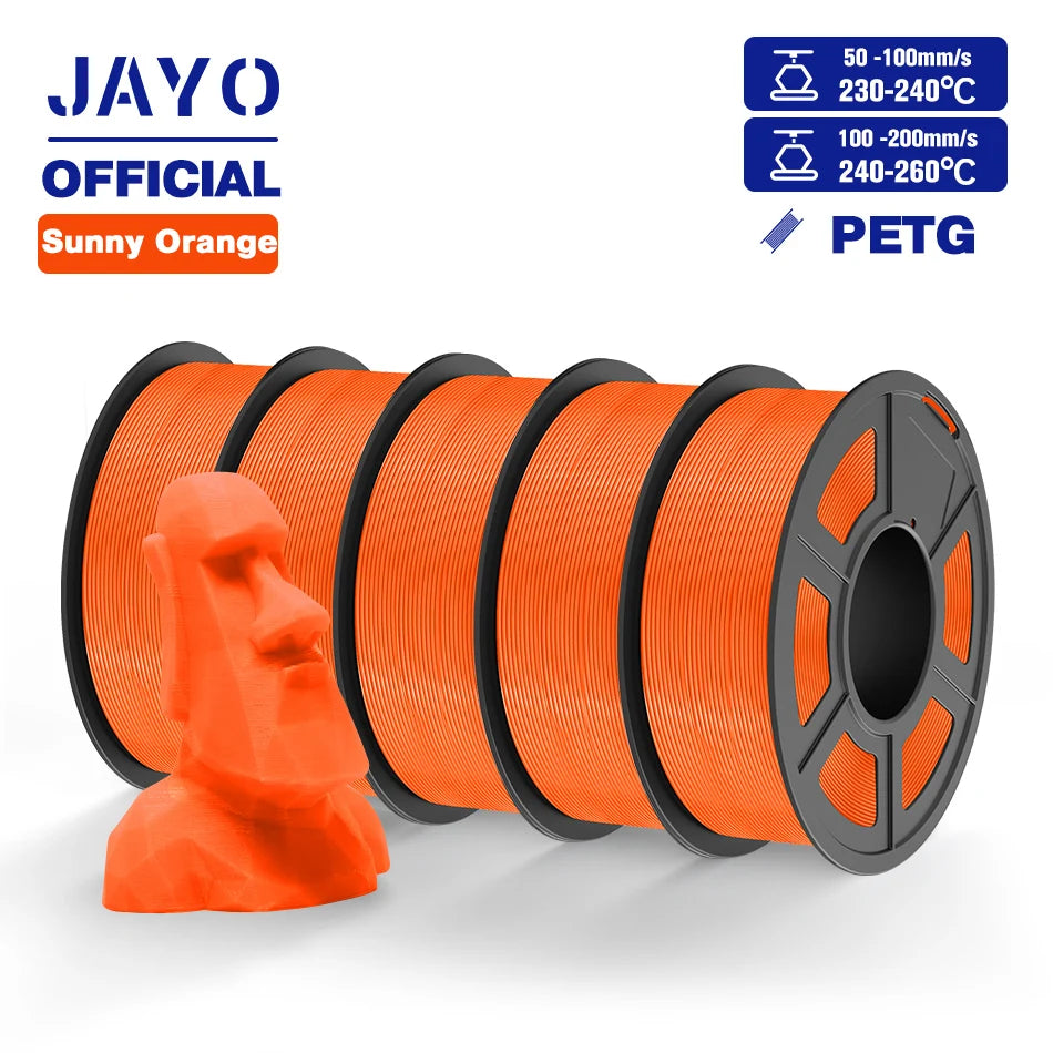 JAYO PETG Filamanet 1.75MM 5Rolls/set 3D Printer Filament PETG Neatly Wound 3D Printing Material For FDM 3D Printer