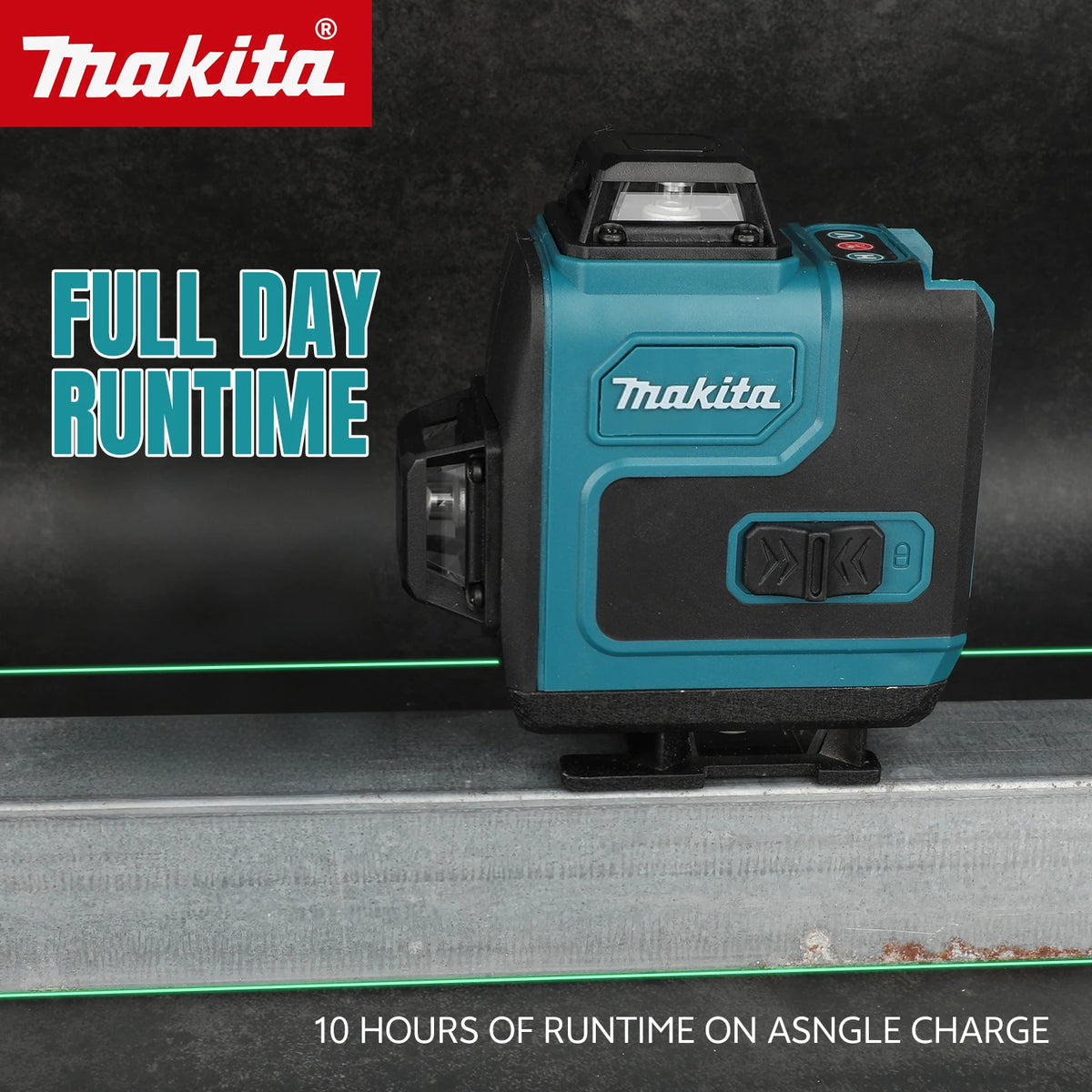 Makita High-Precision 16-Line 360 Horizontal Vertical Cross Level Green Light Laser High-Precision Wall-Mounted Portable Tool