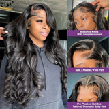 200% Real Density Body Wave ≥98% Human Hair Wig 13x6 HD Transparent Lace Front Wigs For Women 13x4 360 Pre Plucked Lace Frontal