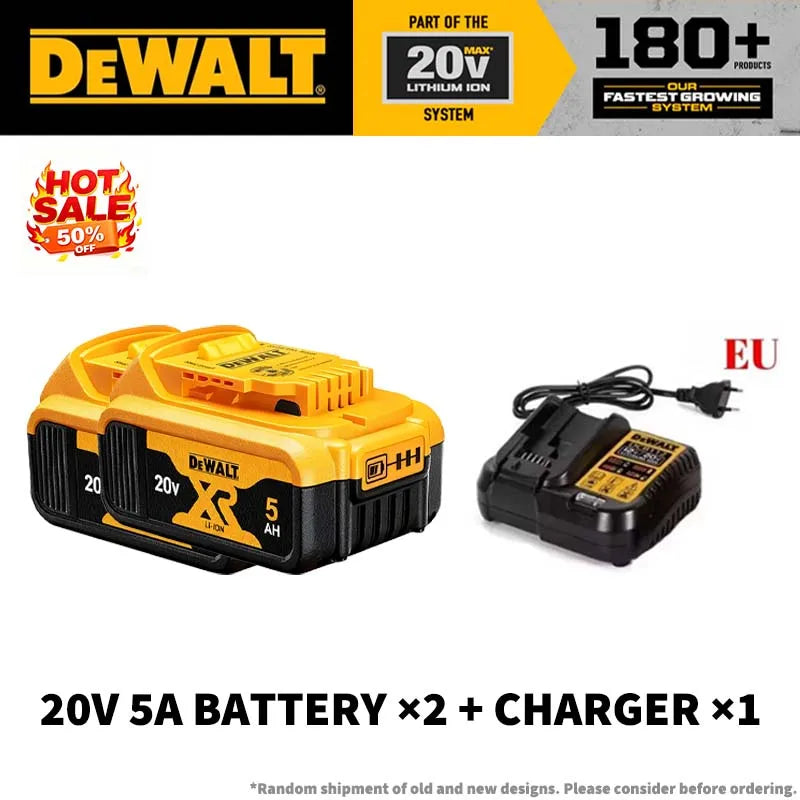 DEWALT 100% Original 20V 5AH Power Tool Battery 60V 9AH Flexvolt Battery Charger Combo DCB206 DCB205 DCB202 DCB609 DCB200 DCB184