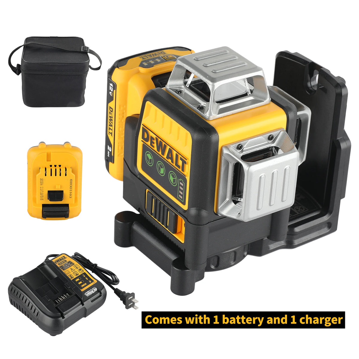 DEWALT DW089LG infrared green light 360 degree 360 degree 12V surround wire level  on three sides