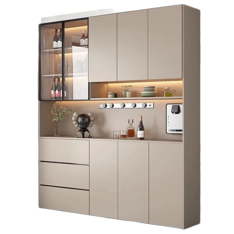Solid wood wine  high cabinet, locker, integrated entrance cabinet against the wall,