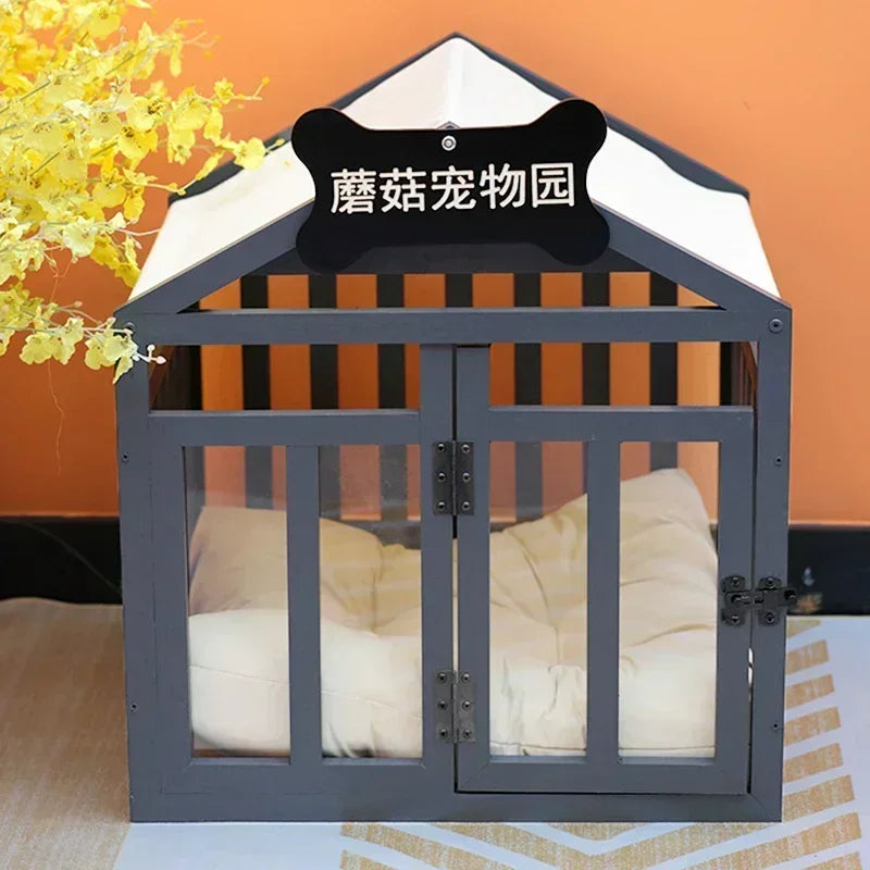 Premium  High-quality Wood Rabbit Box Dog Supplies Folding Corral Prefab Modular Crate Corral Para Mascotas
