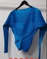 Pleated Top 2026 New Round Neck Short Sleeve Batwing T-Shirt Women Summer Lightweight Vacation Travel Women's Clothing
