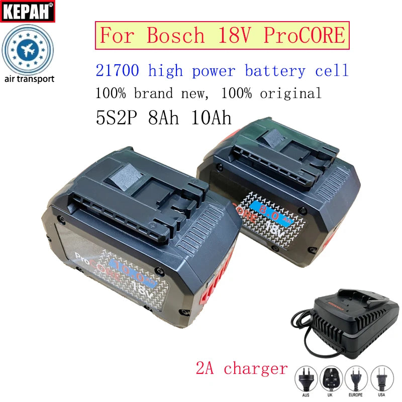 Replace brand new and high power replacement battery, for Bosch ProCORE 18V cordless tools BAT609 BAT618 GBA18V 21700